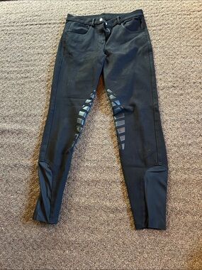 Black Women's Riding breeches with Silicone Knee Grip